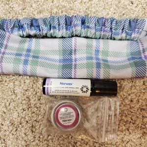 New norwex headband + essential oil + lip/cheek shimmer